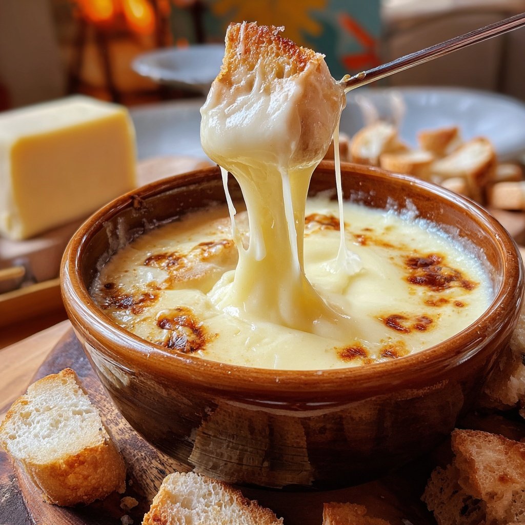 Fondue with Fontina Cheese