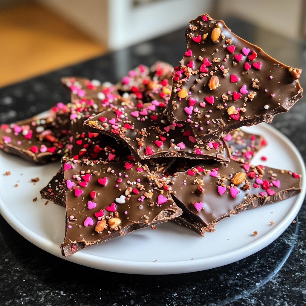 Valentines Snacks Mini Chocolate Bark
