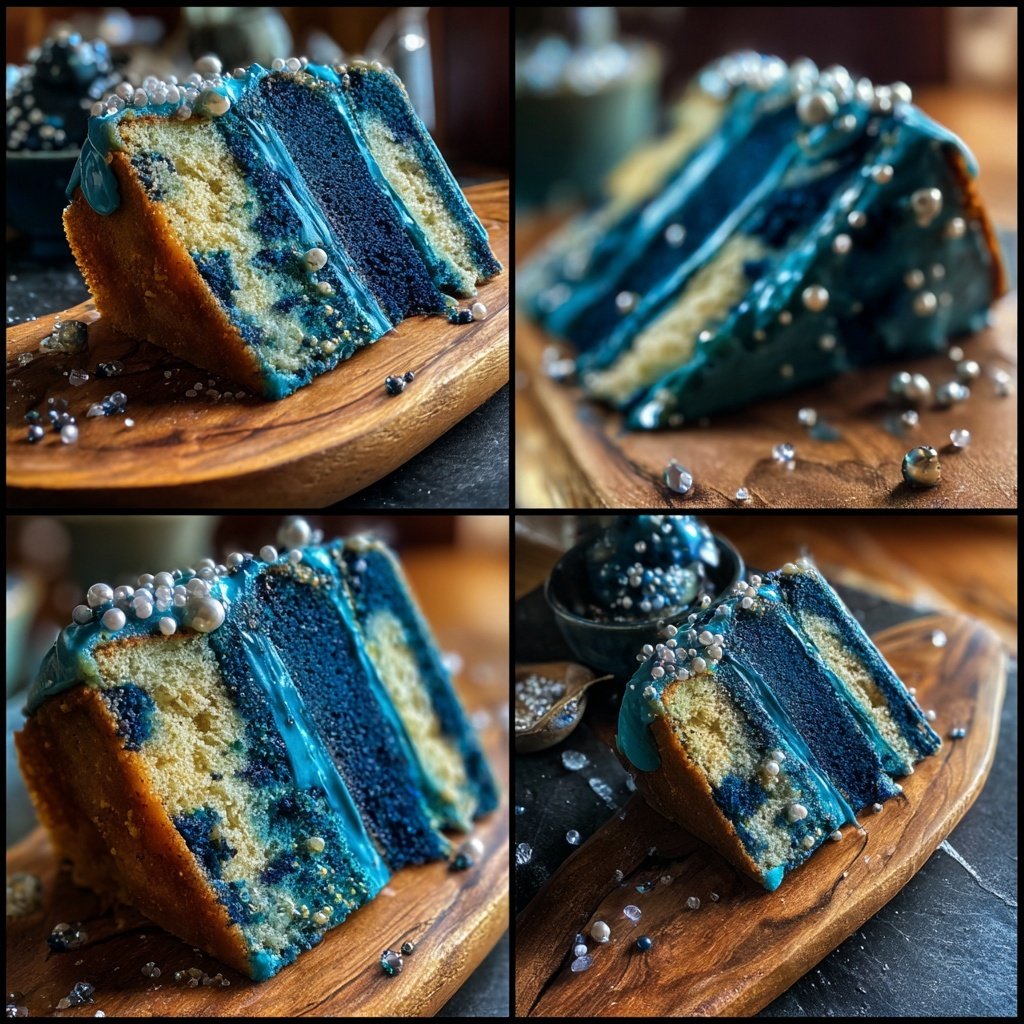 Midnight Blue Pisces Cake