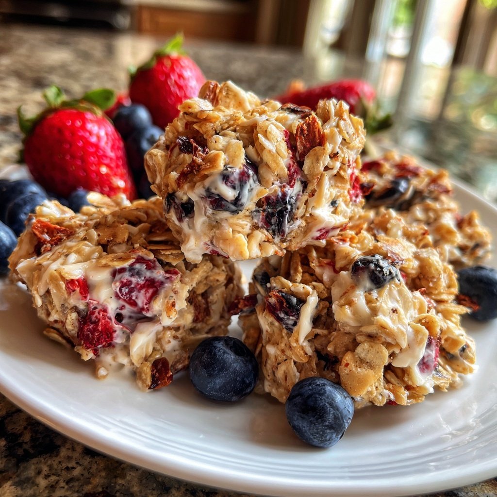 Valentines Snacks Yogurt Berry Clusters