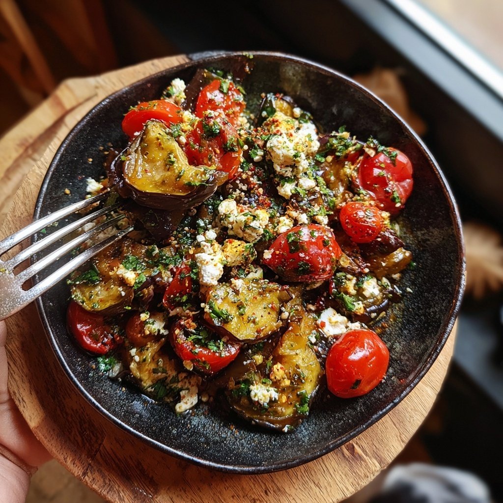 Mediterranean Roasted Eggplant Salad
