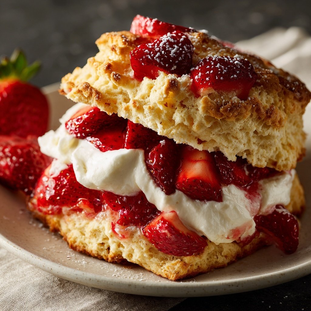 Classic Strawberry Shortcake With Biscuits