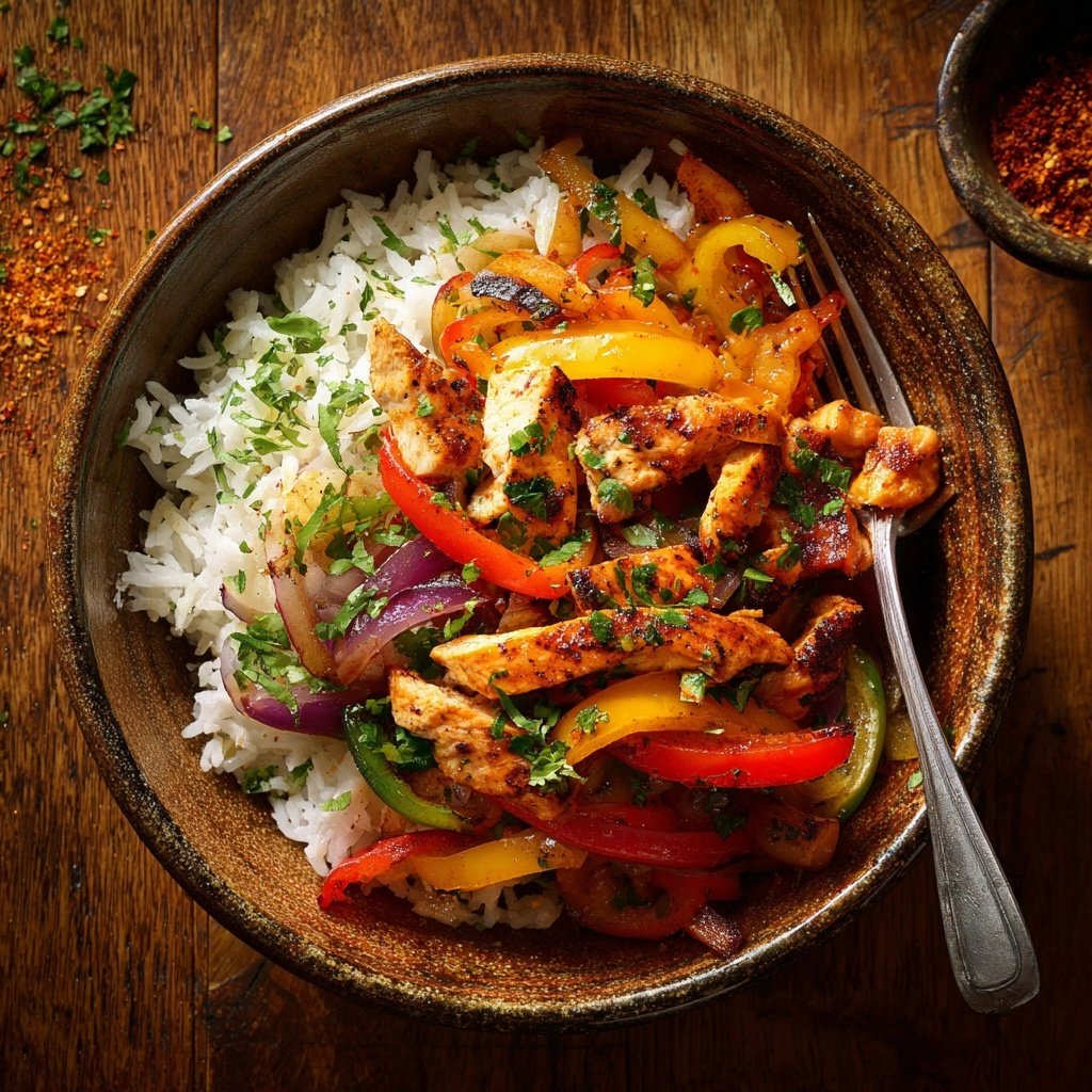 Healthy Chicken Fajita Bowl