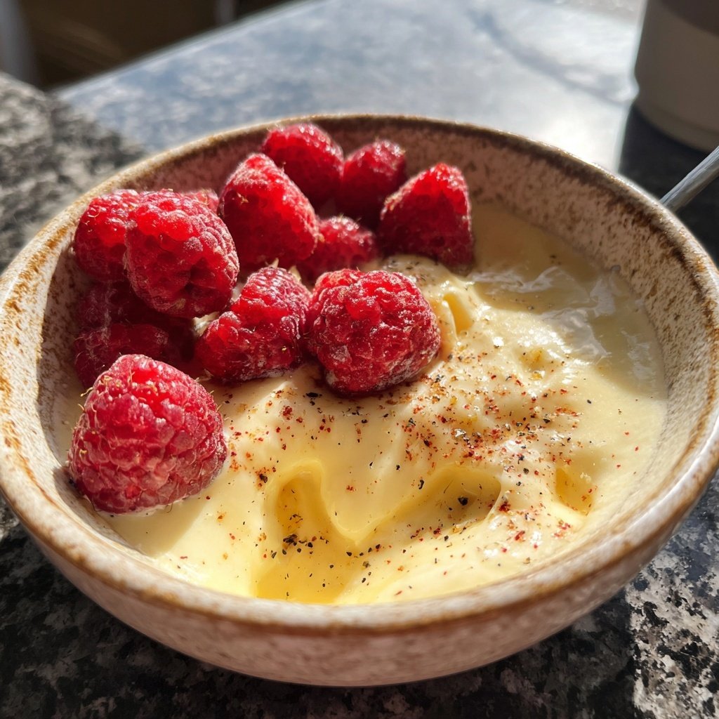 White Chocolate Fondue with Raspberries