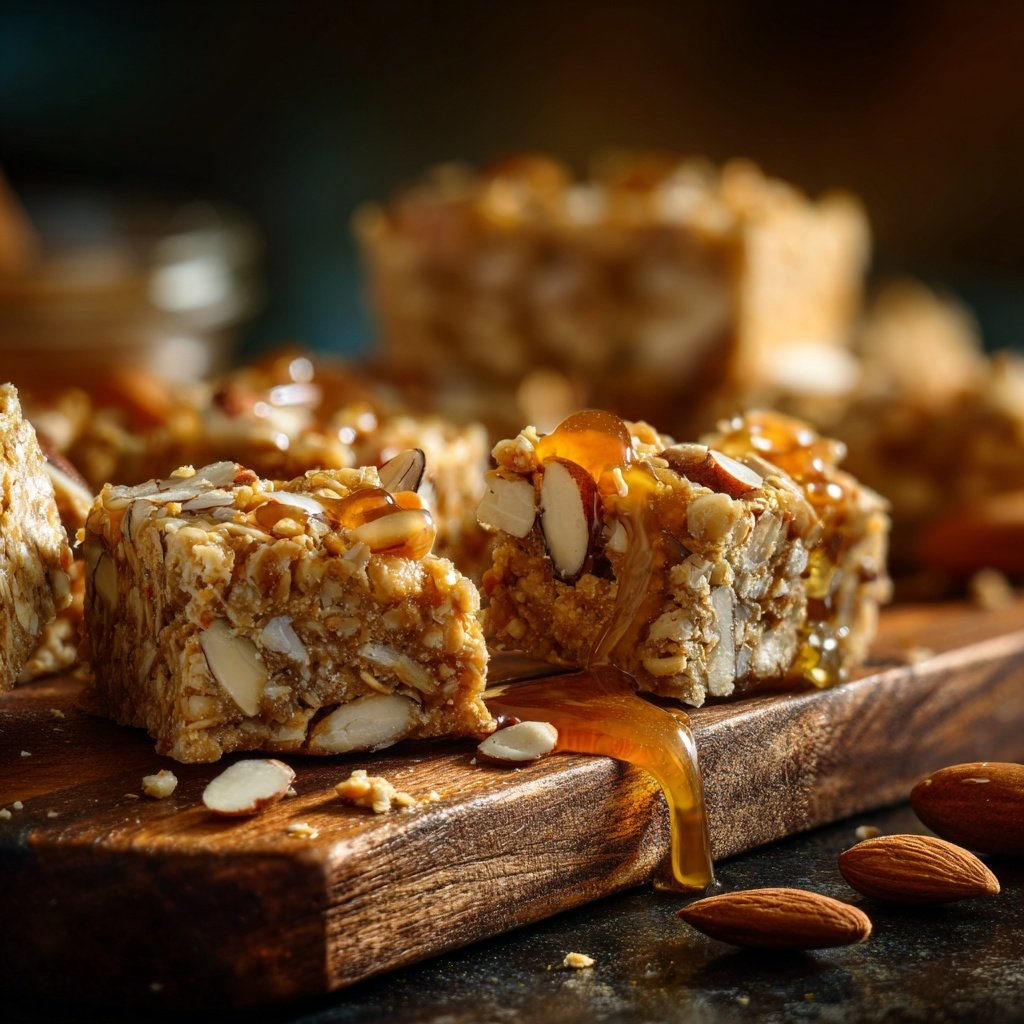 Healthy Honey Almond Snack Bars