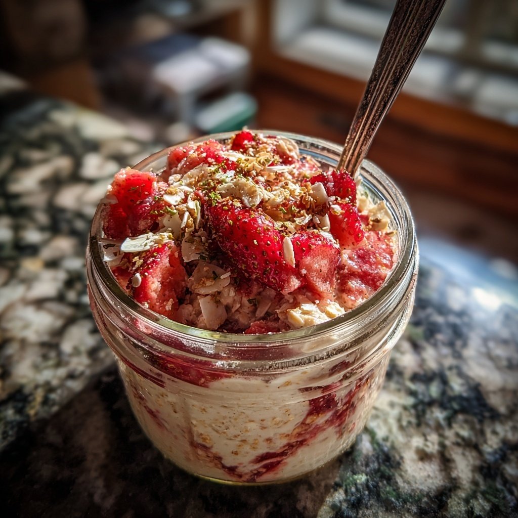 Strawberry Almond Overnight Oats