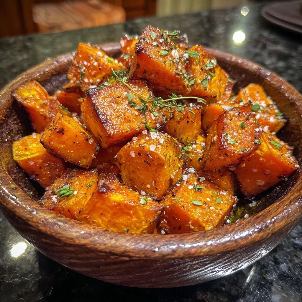 Roasted Sweet Potato Cubes