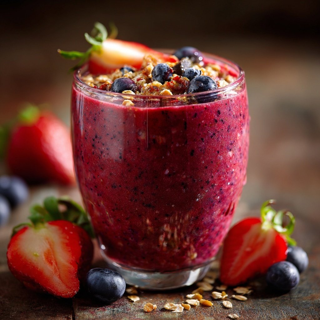 Mixed Berry Smoothie Breakfast