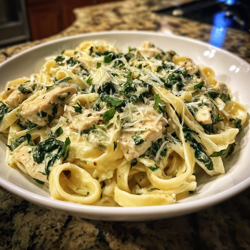 Creamy Spinach Chicken Pasta